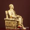 Chairman Full Body Sitting Statue Great Leader Mao Grandfather Brass Sculpture Living Room Office Decoration Bu
