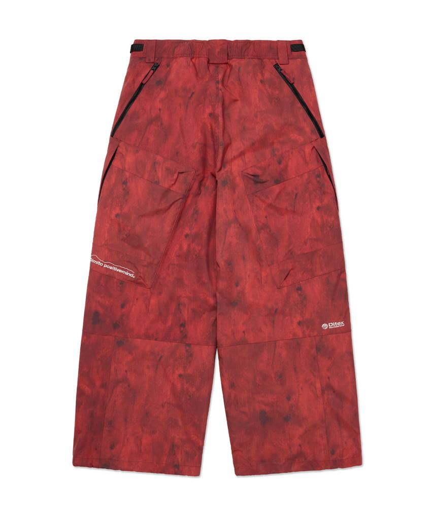 DIMITO Giant Cargo Pants (Wide Fit Lv.2) Marble Red