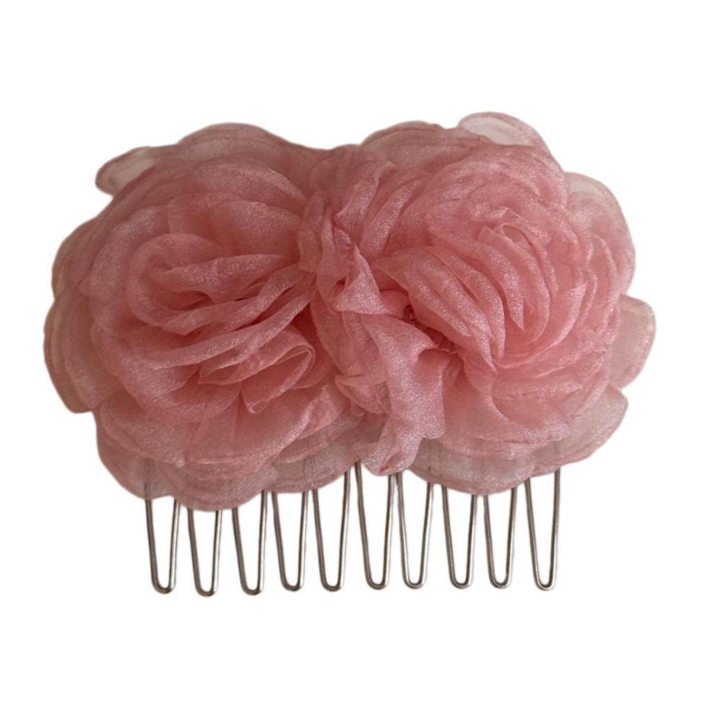 Mist Veil Rose Shadow Hair Comb: Elegant, Stylish Updo Accessory
