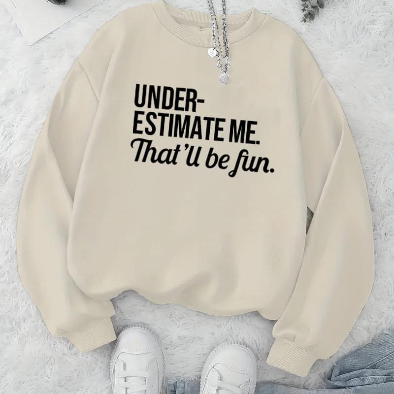 

Stylish Printed Women s Crew Neck Hoodie, Stretch Fabric & Comfortable XXL бежевый