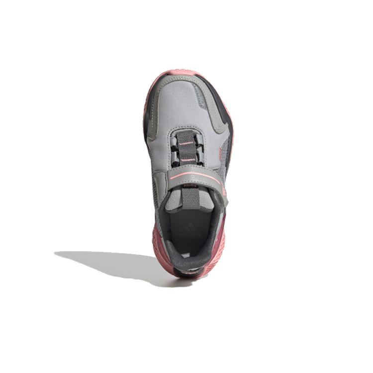 adidas 4Uture Rnr El K Cushioning Support Low Top Kids' Running Shoes Gray Pink Kids' FV2786