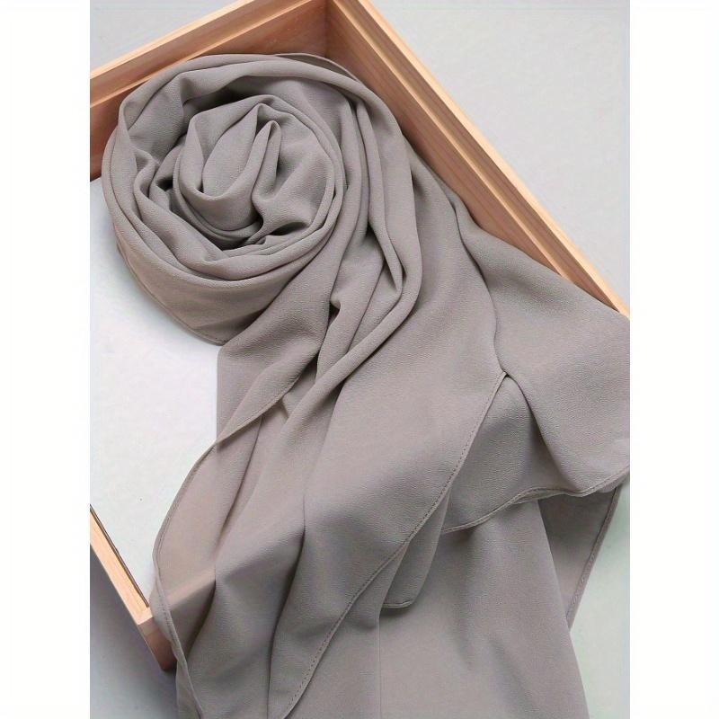 1pc Casual Versatile Solid Color Chiffon Scarf