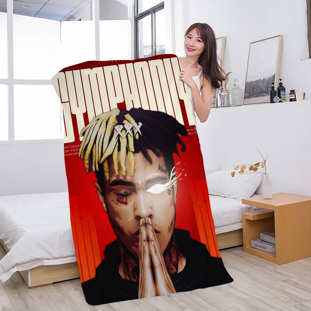 Coperta in Microfibra Hip Hop Z-XXXTentacion Asciugatura Rapida Teli da Spiaggia Stampa Oversize Super Assorbente Coperta Asciugamano per Piscina