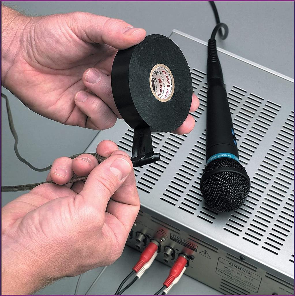 3M Scotch Super88 Vinyl Tape, Heat-Resistant, Flame-Retardant, Cold-Resistant, 50mm Wide X 20m, for Electrical Insulation and Wire Harnesses