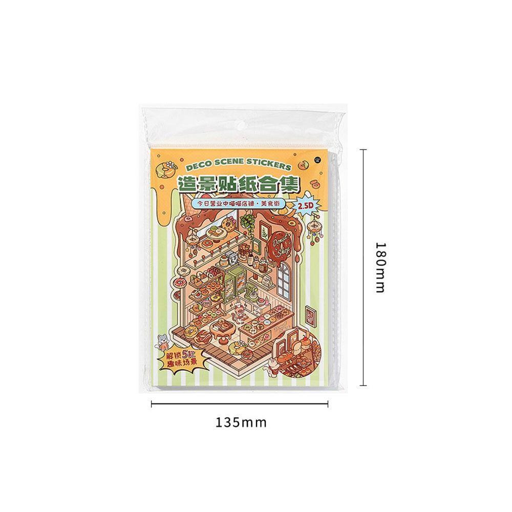 Visual Stacking 3D Landscape Sticker PET DIY Toy Game Stickers  Children Gift