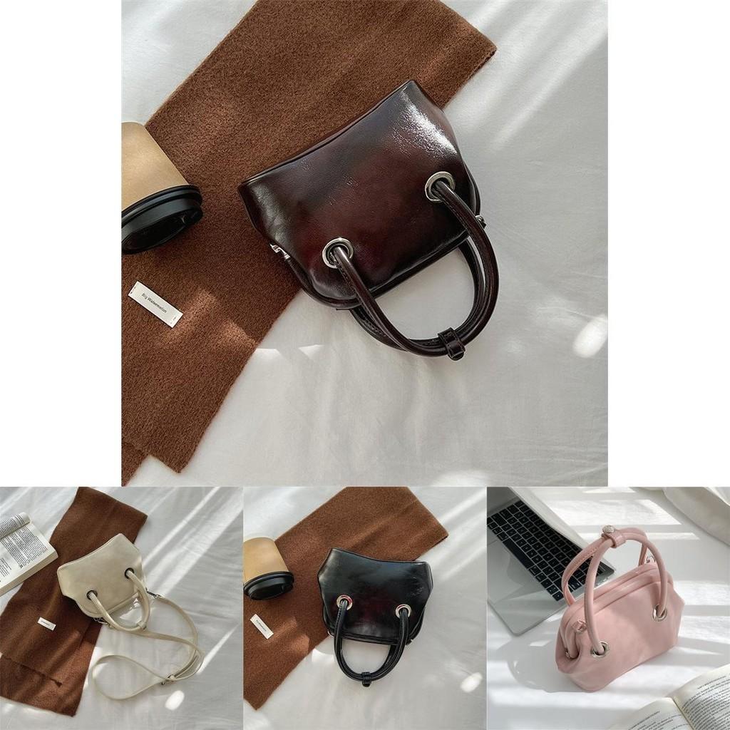 Chic White Pu Shell Bag With Retro Design And Versatile Double Straps For Daily Use