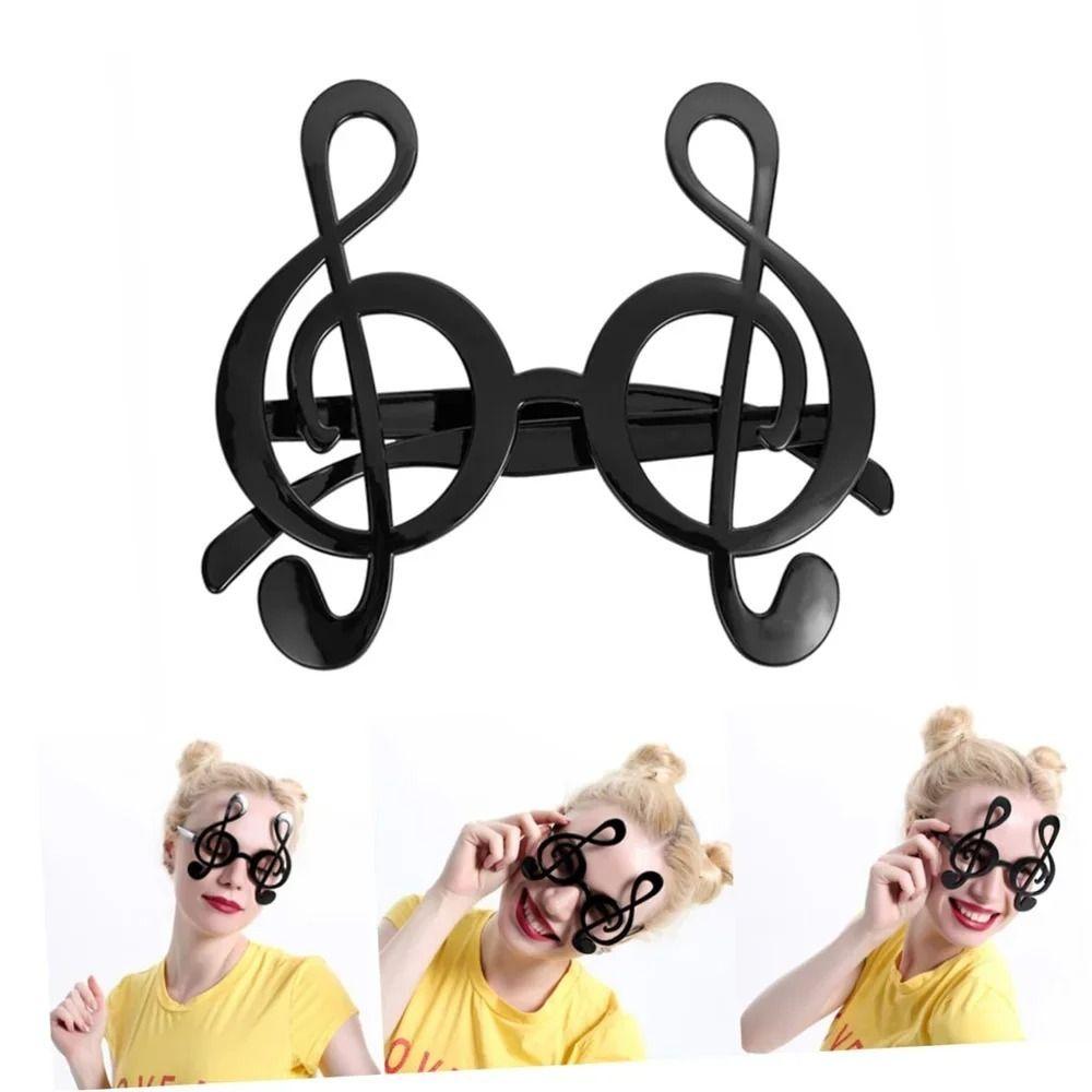 Plastic Musical Note Glasses Eyeglasses Frames Holiday Decorative Glasses Cosplay Glasses  Gifts