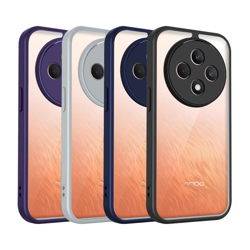 Oppo Reno12 F 5G CPH2637 Pouzdro Nárazuvzdorný Silikonový TPU Nárazník Průhledná Zadní Strana Tvrdý Kryt Matné Pouzdro na Telefon pro Oppo Reno 12F 4G CPH2687