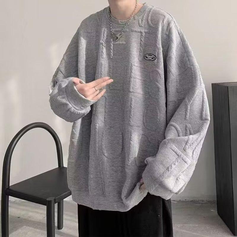 2023 Men's Korean Style Trendy Loose Sweatshirt - Spring/Autumn Fashion High Street Design