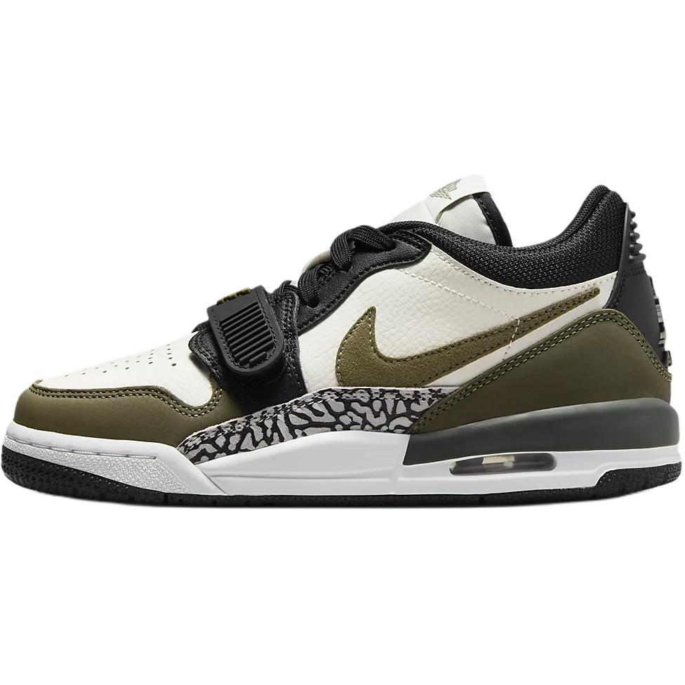 Air Jordan Legacy 312 Low GS Medium Olive Kids Sneakers White Sail Black CD9054-120