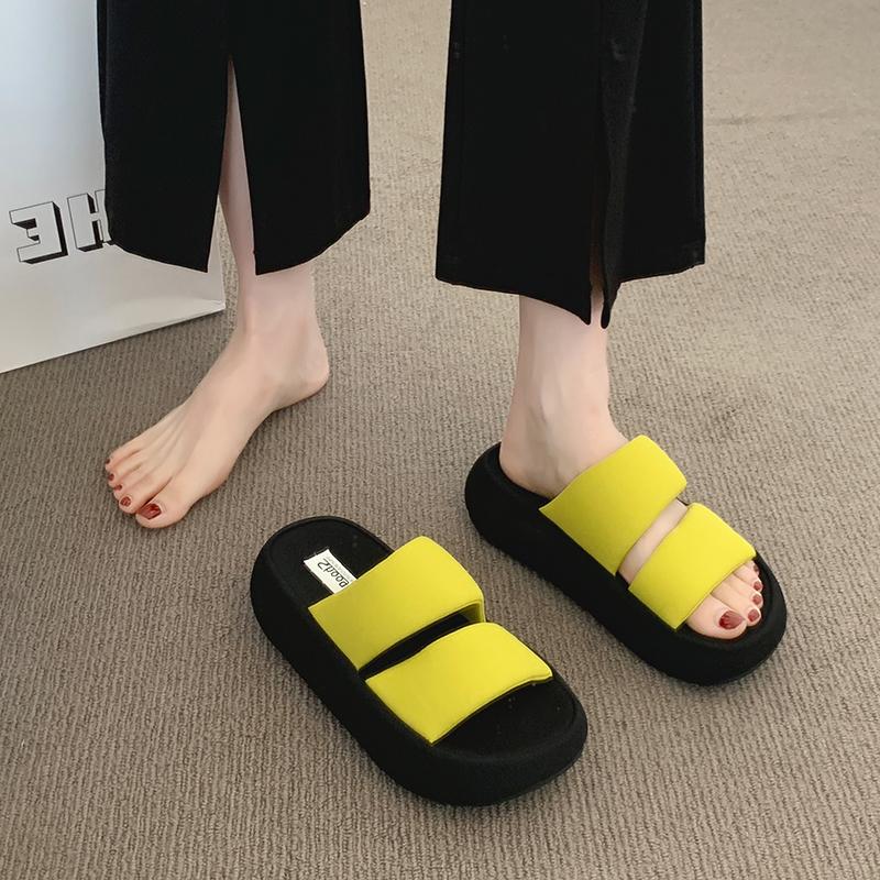 Damen Sandalen mit dickem Absatz Sommer Outdoor Bekleidung 2025 Neu Hohe Qualität Einfach Stilvoll Abriebfest Strand Sandalen