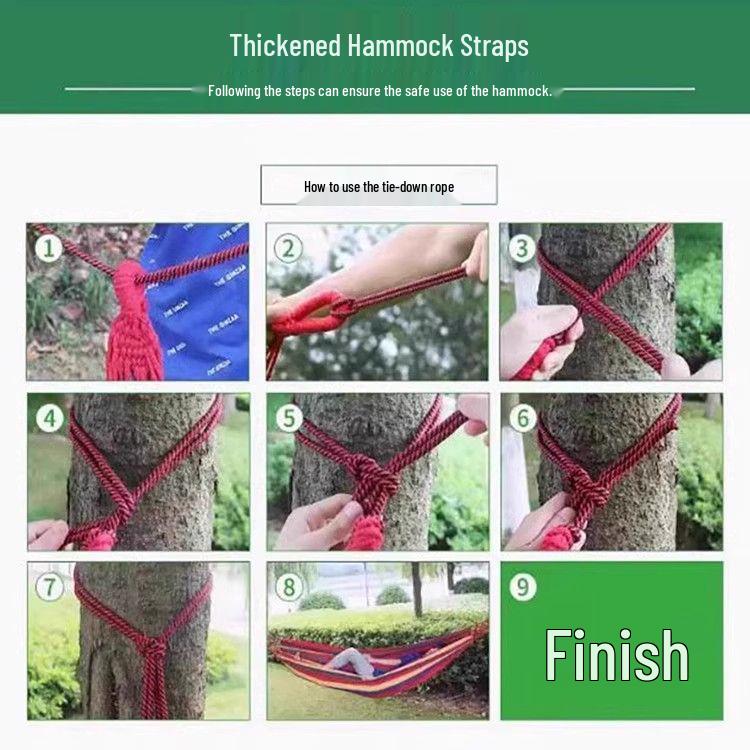 A1R Outdoor Double Hammock - Detachable, Washable, Anti-Rollover Adult & Child Swing for Camping