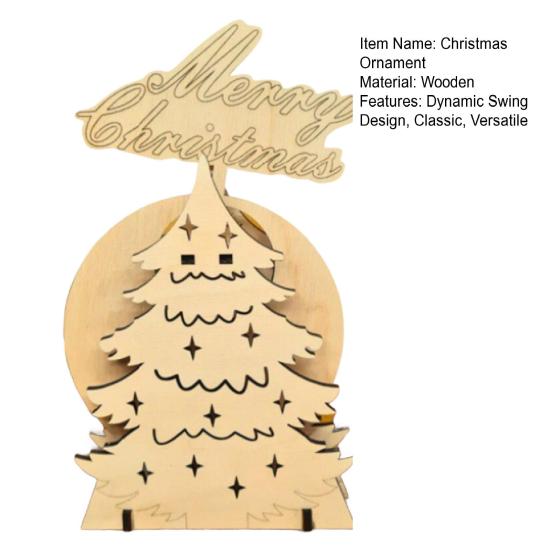 Wooden Rocking Santa Decoration Handcrafted Christmas Figurine for Windowsill Tabletop Festive Home And Shop Decor