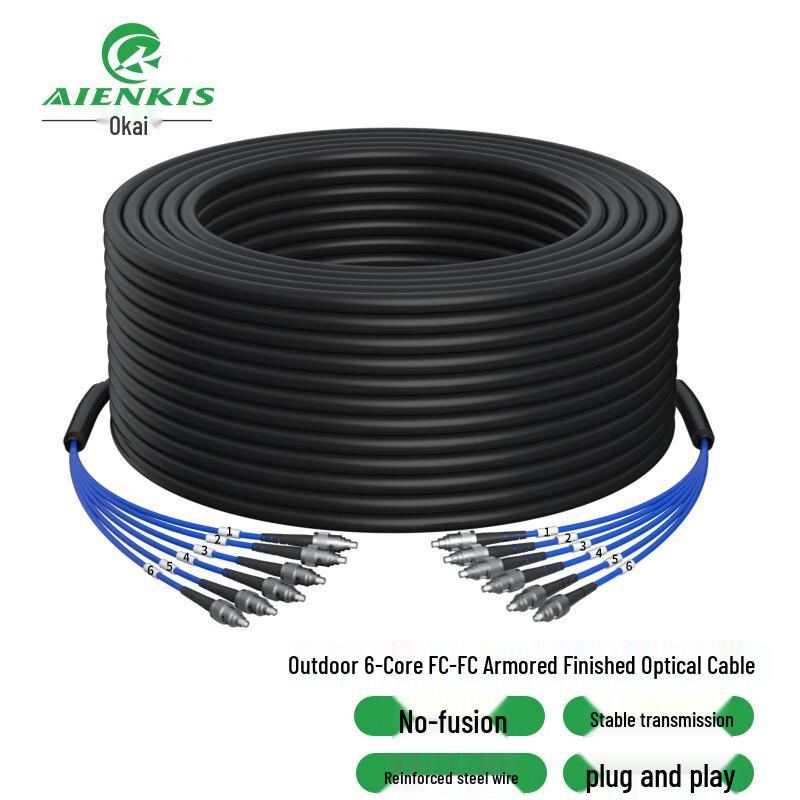 

AIENKIS AK-TW6 Outdoor Armored Single-Mode FC Fiber Patch Cable