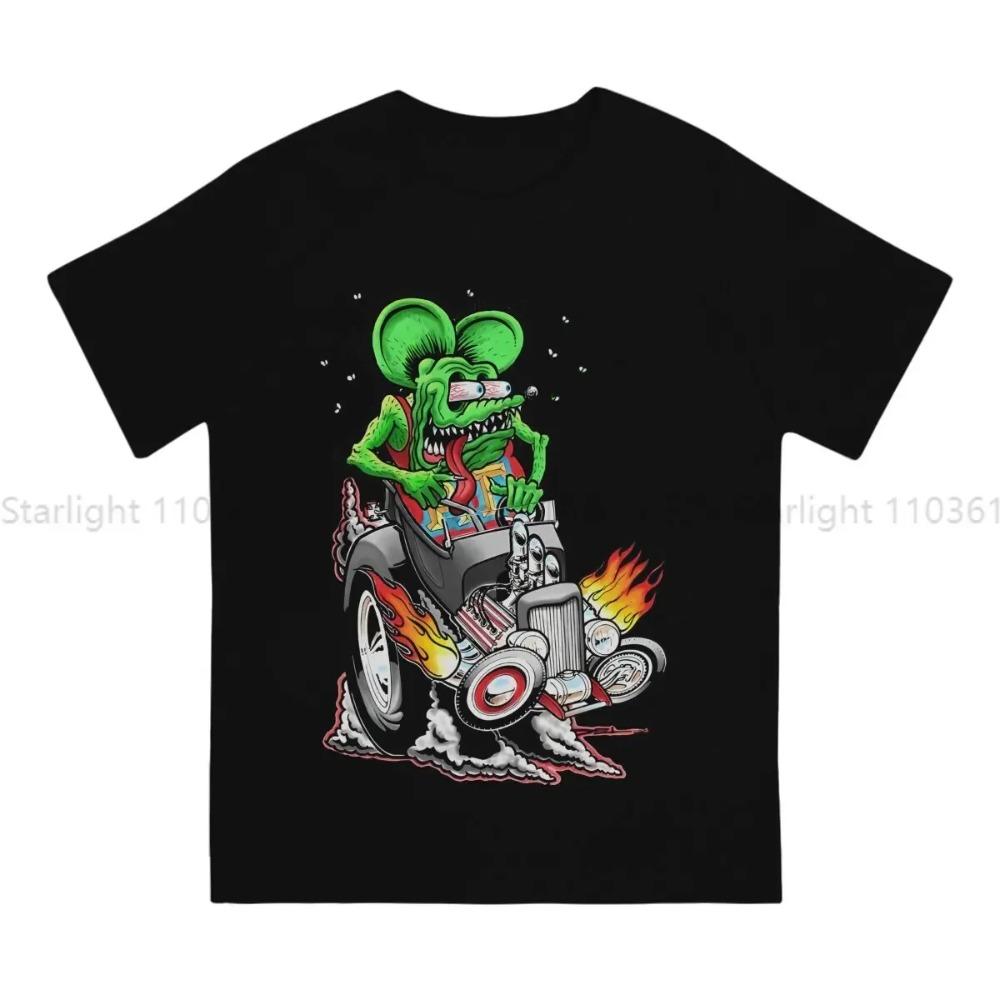 Man TShirt Rat Fink Fashion T Shirt Graphic Streetwear New Trend