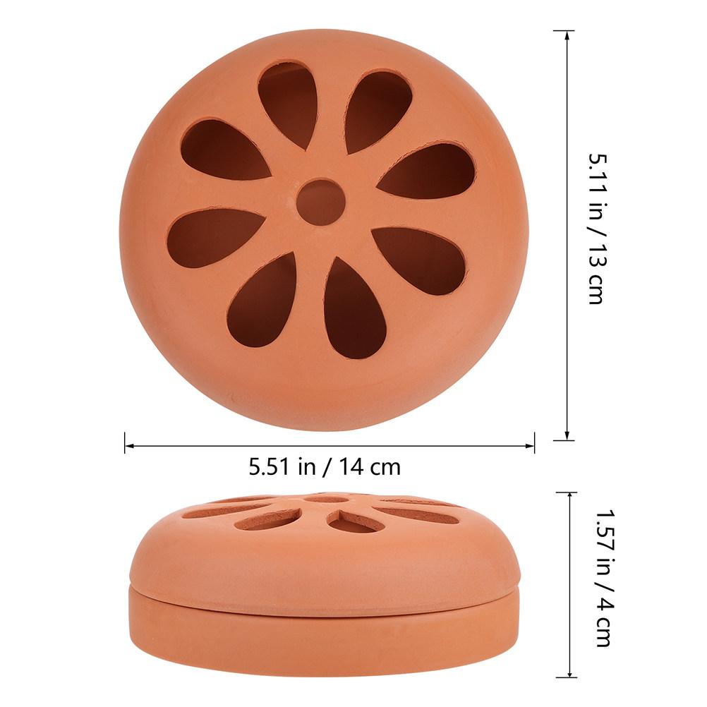 

Six-Hole Incense Burner Case Ceramic Anti-Scald Hollow Lid Plate Safe Home Office Dormitory Incense Holder