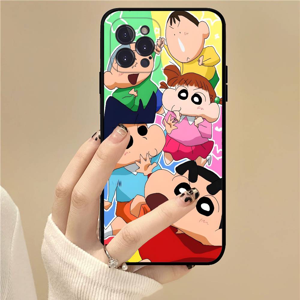 Crayons Shin-chan Phone Case For iPhone 16 15 14 11 12 13 Mini Pro XS Max Cover 6 7 8 Plus X Funda Shell