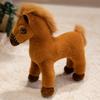 Simulación pony muñeca juguete de peluche zodiaco caballo pony blanco muñeca de trapo para niños regalo de cumpleaños