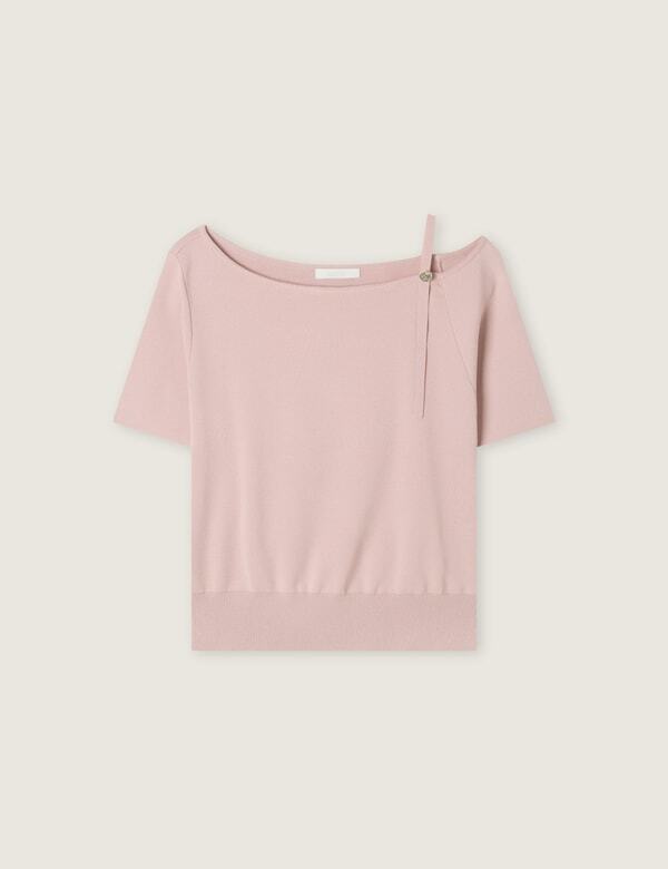 ROEM Off-Shoulder Short Sleeve Pullover Rmkag38R11