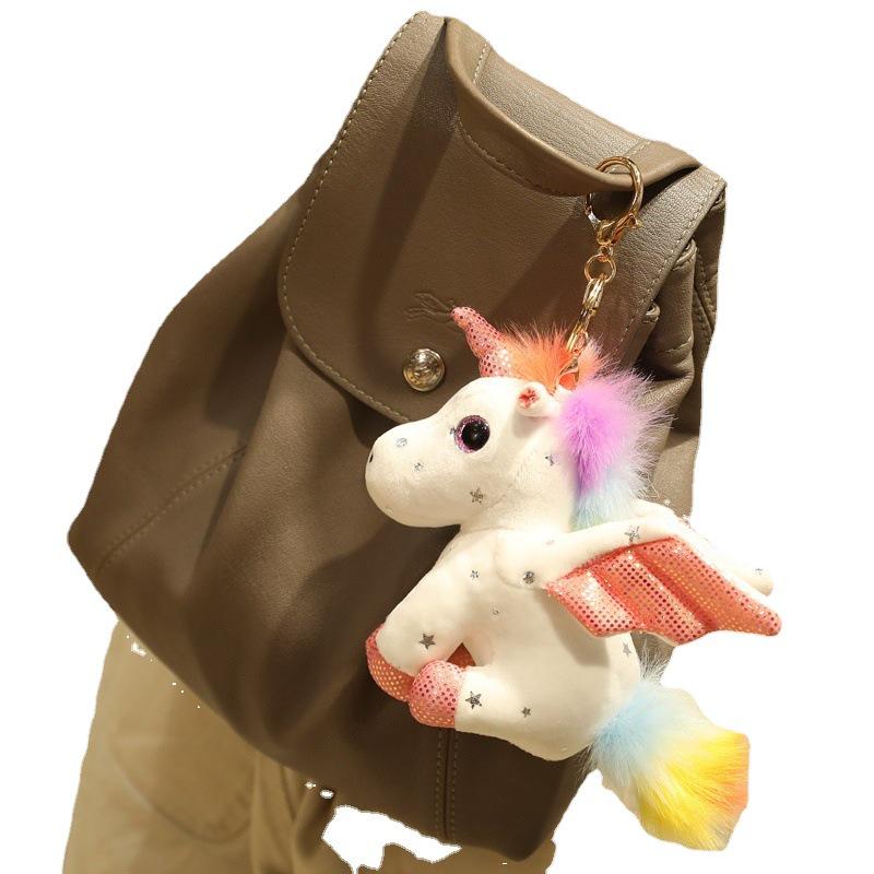 Păpuși de cârpă cu unicorn și pandantive din argint pentru bebeluși cu ponei - Cadouri de ziua de naștere pentru copii