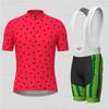 Men Cycling Jersey Set Watermelon Summer Short Sleeve Breathable MTB Bike Cycling Clothing Maillot Ropa Ciclismo Uniform Suit
