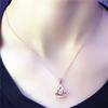 Exquisite Color Gold Russian Purple Gold Plated Rose Gold Necklace Skirt Pendant Simple Atmosphere 585 Purple Gold Set Chain