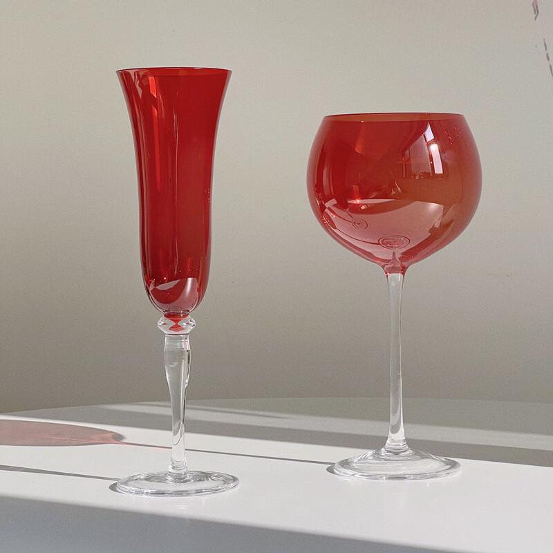 Shangqi Retro Red Ball Wine Glass