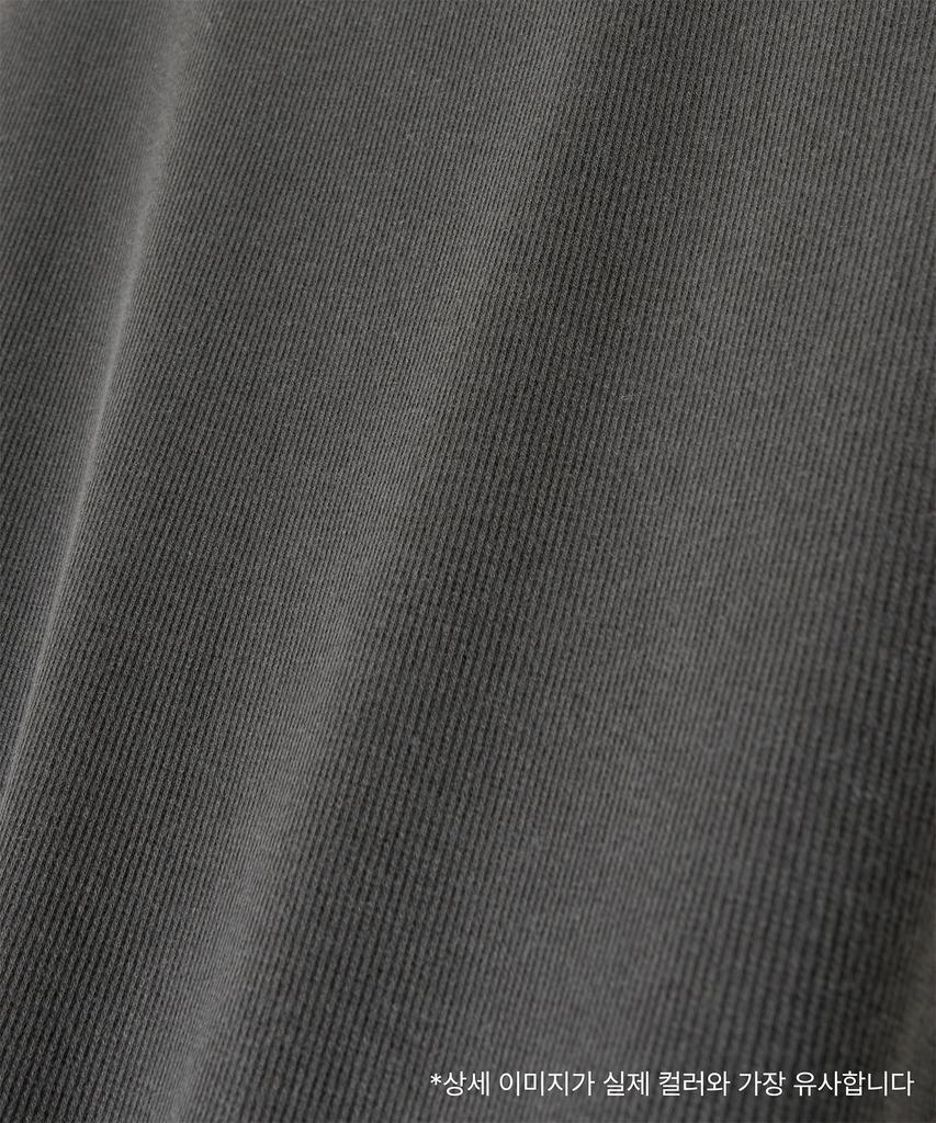 ANOTHER OFFICE Dyed Ribbed Scoop Neck Tank (Charcoal)