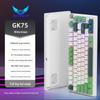GK75 Wireless Mechanical Keyboard: Three-Mode Bluetooth, RGB Lighting, Blue Switches, Waterproof, for Gaming and Office Use.