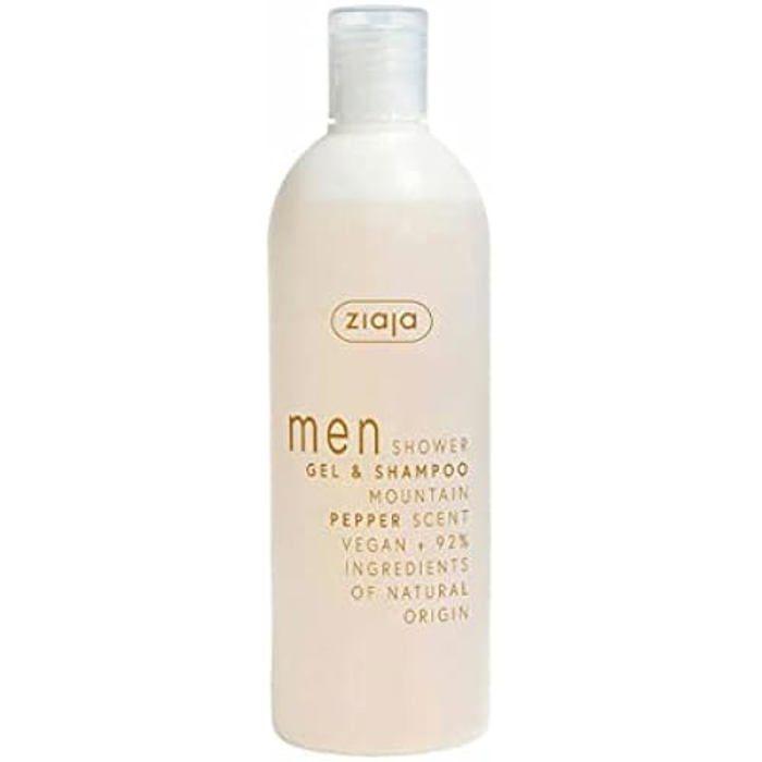 Gel de douche et shampoing - ZIAJA - MEN - Mountain Pepper - 400 ml - Pour homme