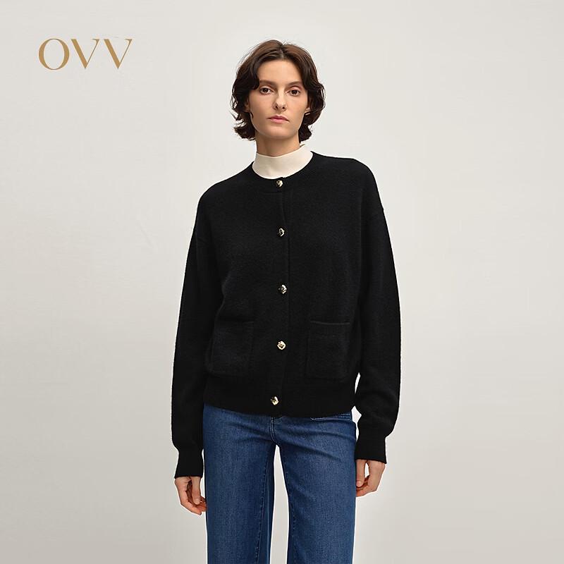 OVV Women s Wool Blend Button-Front Knit Cardigan S