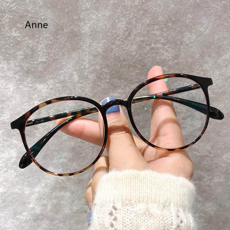 Vintage Round Computer Glasses Classic Tranpsparent Minus Diopter Eyewear Blue Light Blocking Prescription Glasses 0 To -4.0