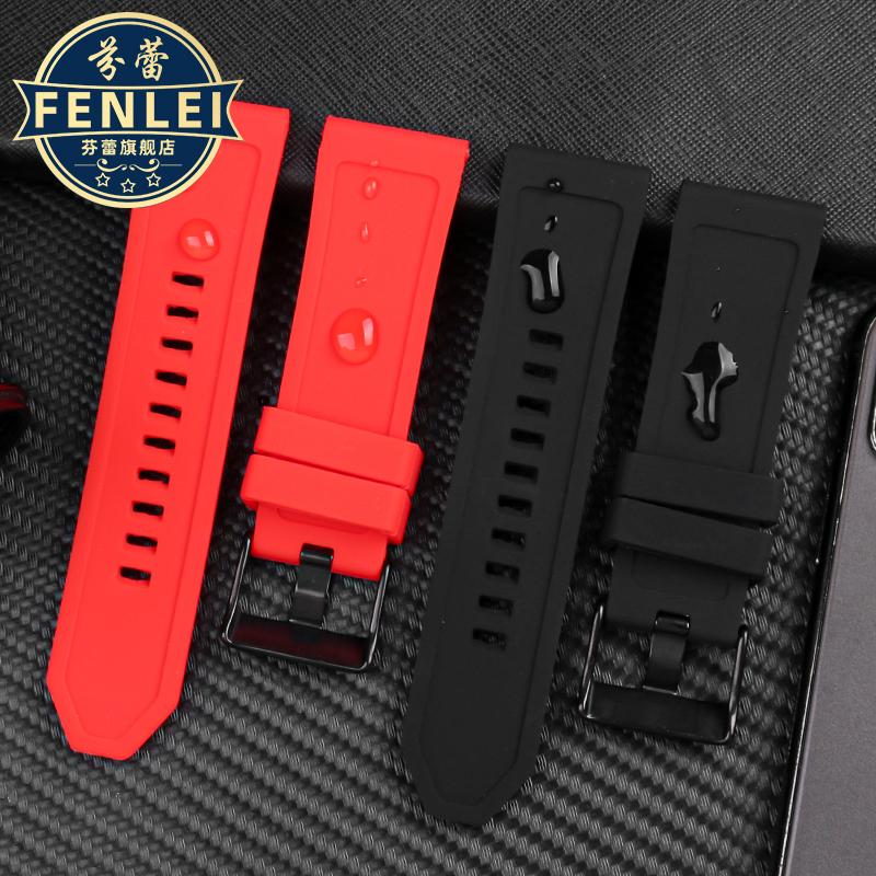 Men Silicone Watchband 24 26mm Accessories Strap Rubber Bracelet Belt Waterproof For Diesel DZ4318 4323 4476 4496 7348 Wristband