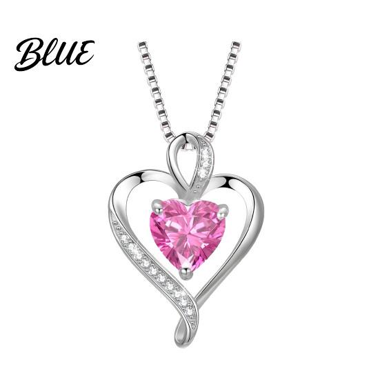 Dainty Necklace Heart Cubic Zirconia Love Pendant Birthday Trendy Jewelry