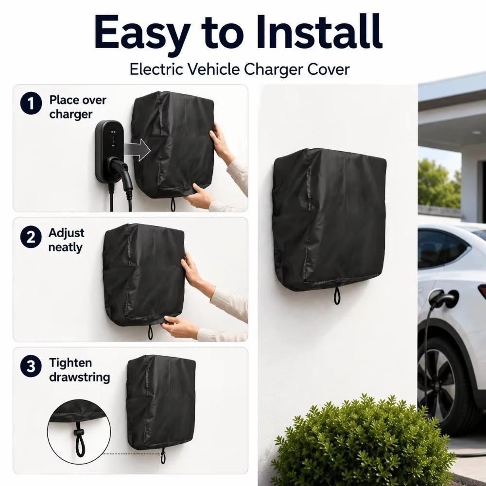 Weatherproof EV Charger Cover Universal Car Charger Rain Cover Electric Vehicle Charging