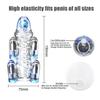 Wireless Remote Control Glans Vibrator Penis Ring Sleeve Enlargement For Men Reusable Condom