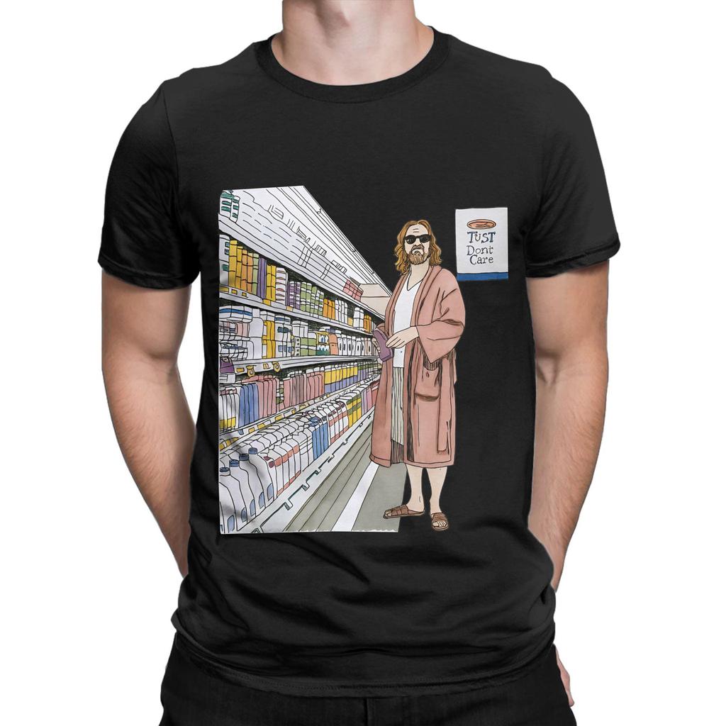 The Dude Big Lebowski Men T Shirt Unique Tees Short Sleeve Round Collar T-Shirt 100% Cotton Summer Tops