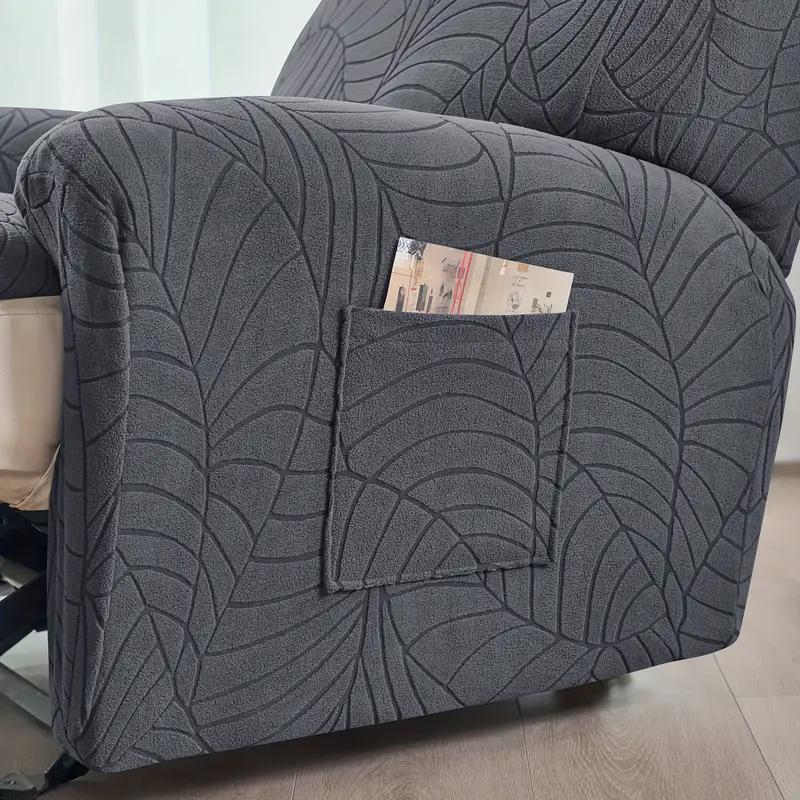 1 Seater Split Recliner Sofa Covers Jacquard Anti-dirty Armchair Slipcover Solid Color Single Furniture Cover for Living Room