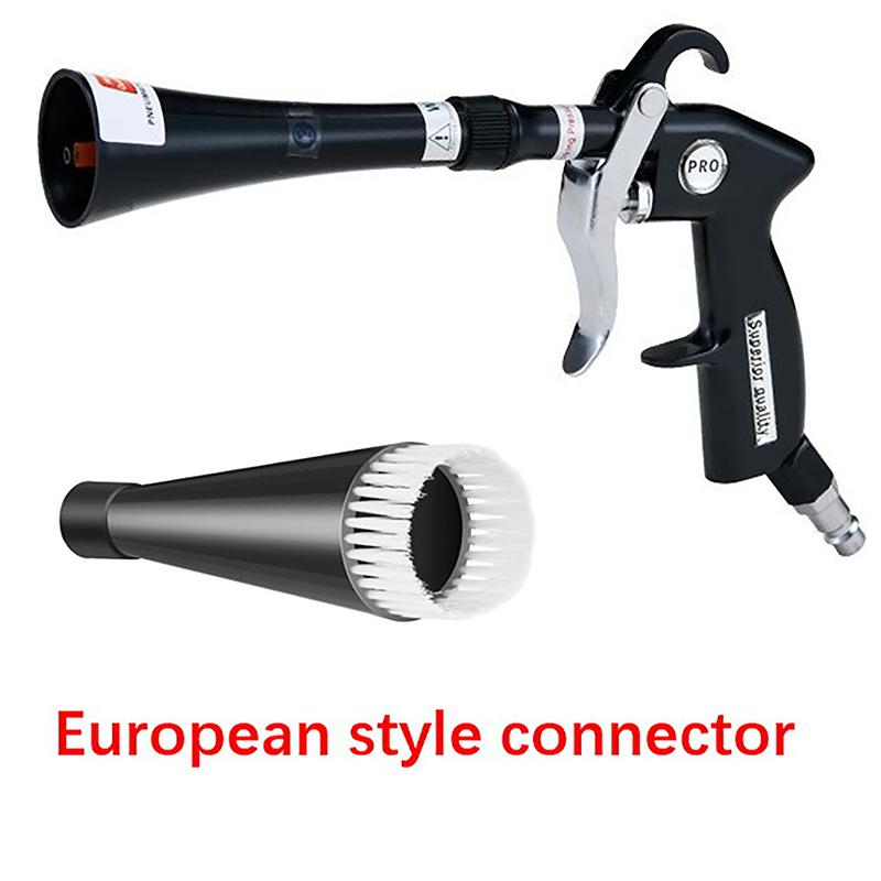 2 In 1 Air Blow Car Wash Gun With 2 Nozzles Efficient Dry Cleaning Gun High Pressure Tornado Dust Blowing Gun Professional