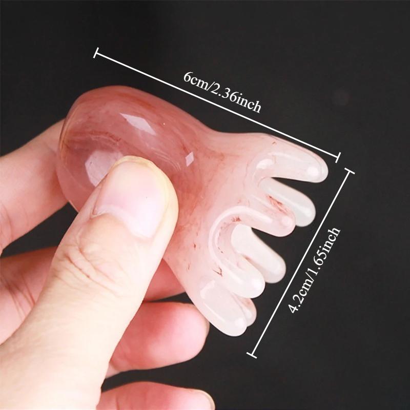 1pc Octopus-shaped Head Meridian Acupoint Massage Comb Wide Teeth Scalp Comb Back Neck and Back Manual Deep Massage Tool