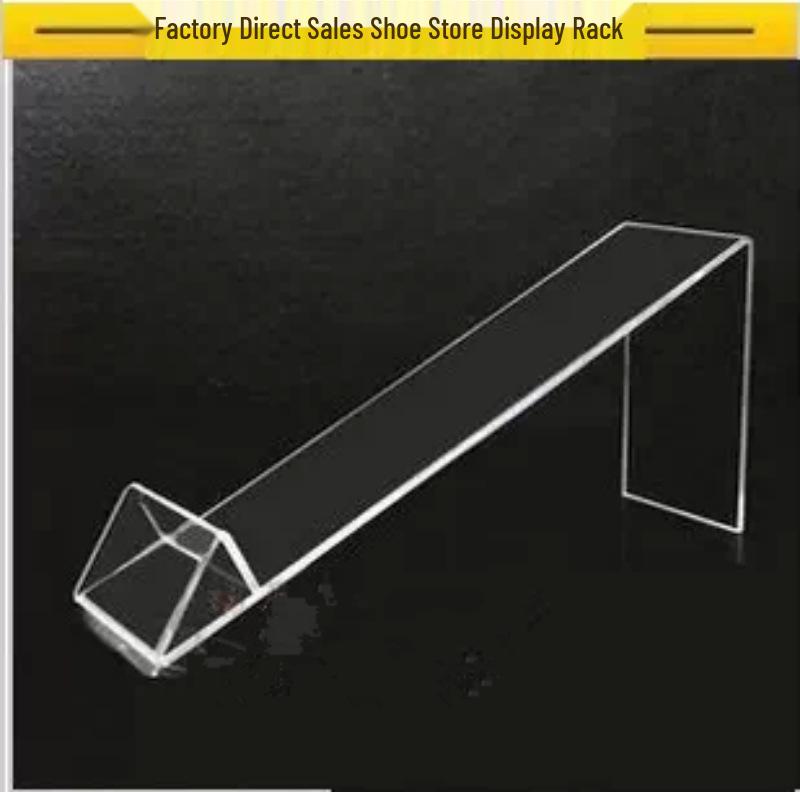 Acrylic Shoe Display Stand for Men, Women, and Children - Transparent Plastic Shoe Rack