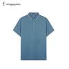 TRIES Men's Color-Block Lapel Short Sleeve Polo Shirt