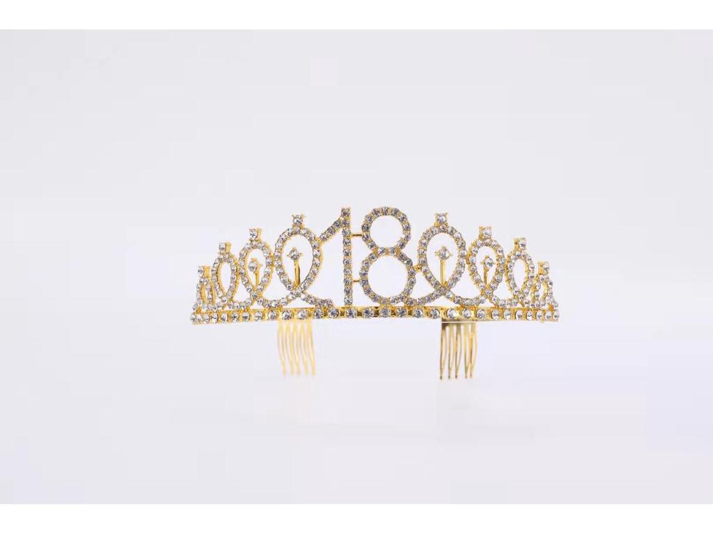 Rhinestone Birthday Queen Crown & Princess Sash Headpiece