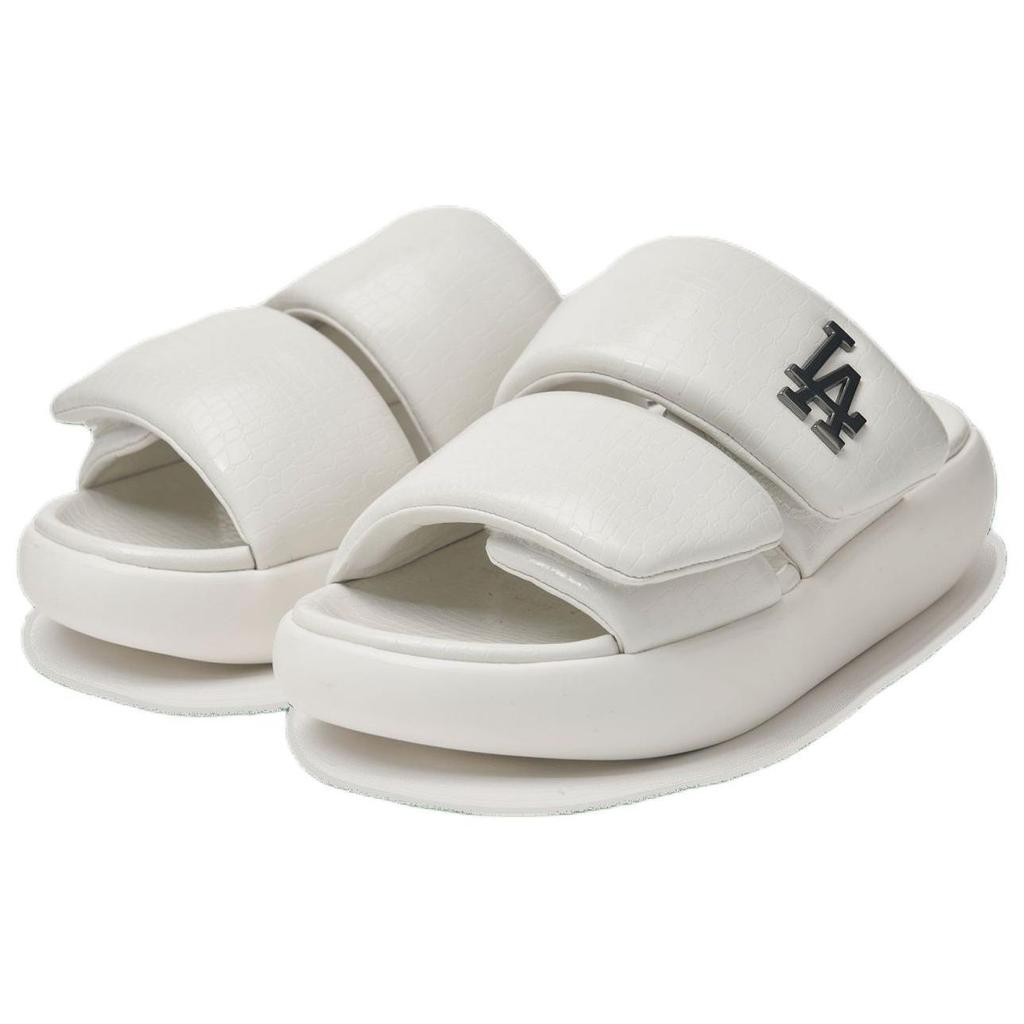 New MLB LA DODGERS Slip Resistant Abrasion Resistant Slide Slippers Unisex White 3ALPBLX43-07IVS