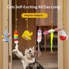 Interactive Hanging Simulation Cat Toy Teaser Wand Funny Self-Entertaining Kitten Play Tool Essential Cat Supplies