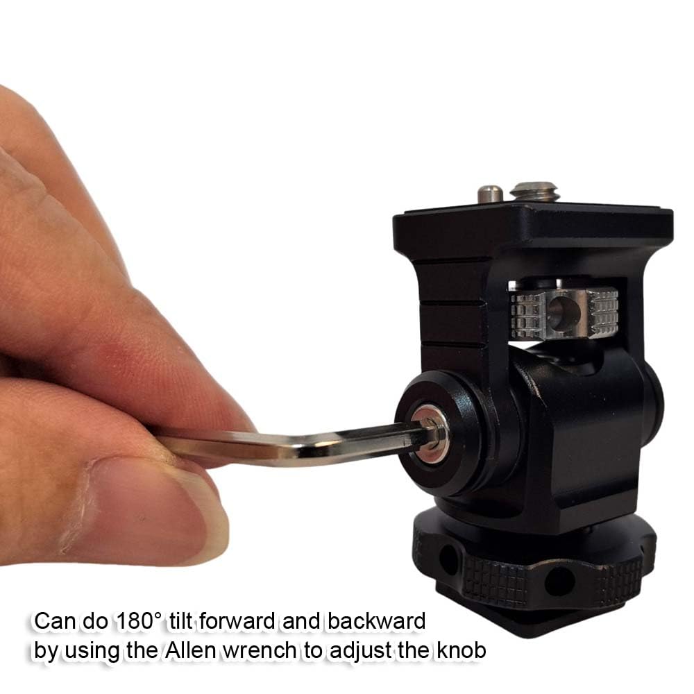 Mini Snail Gimbal Quick Release Support Holder with Screw Head ARRI Locating Screw Hole at the Bottom of the Bracket Cold Foot Mount for Standard DSLR