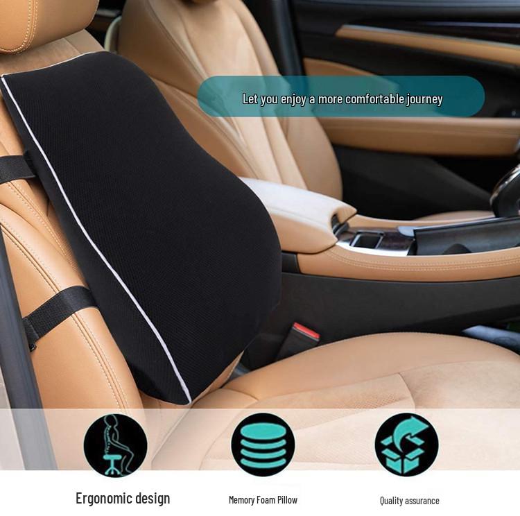 Cross-Border Memory Foam Lumbar Support Cushion for Car, Office Chair, and Wheelchair
