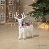 Gangheng White Reindeer Plush Doll Christmas Decorations for Home, Mall Window Display, and Tree Ornaments
