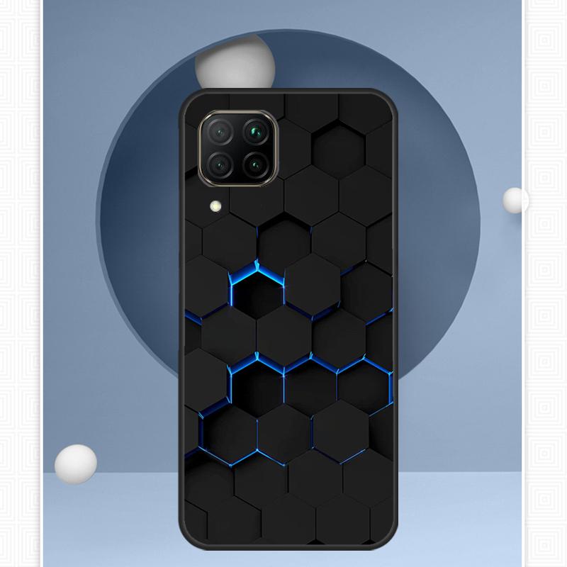 3D Hexagonal Lights For Huawei Nova Y72 Y90 Y61 Y91 Y60 Y70 12s 12i 11i 8i 9 10 SE P20 P40 Lite P60 P30 Pro Case