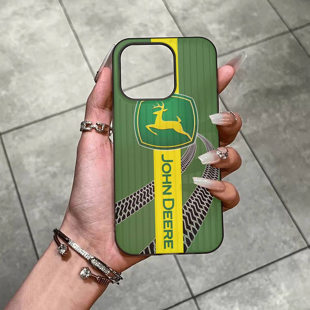 Green J-John Truck D-Deeres For IPhone 16 15 11 12 13 14 17 Pro Max PLUS Pro Soft Corrugated Silicone Back Phone Case